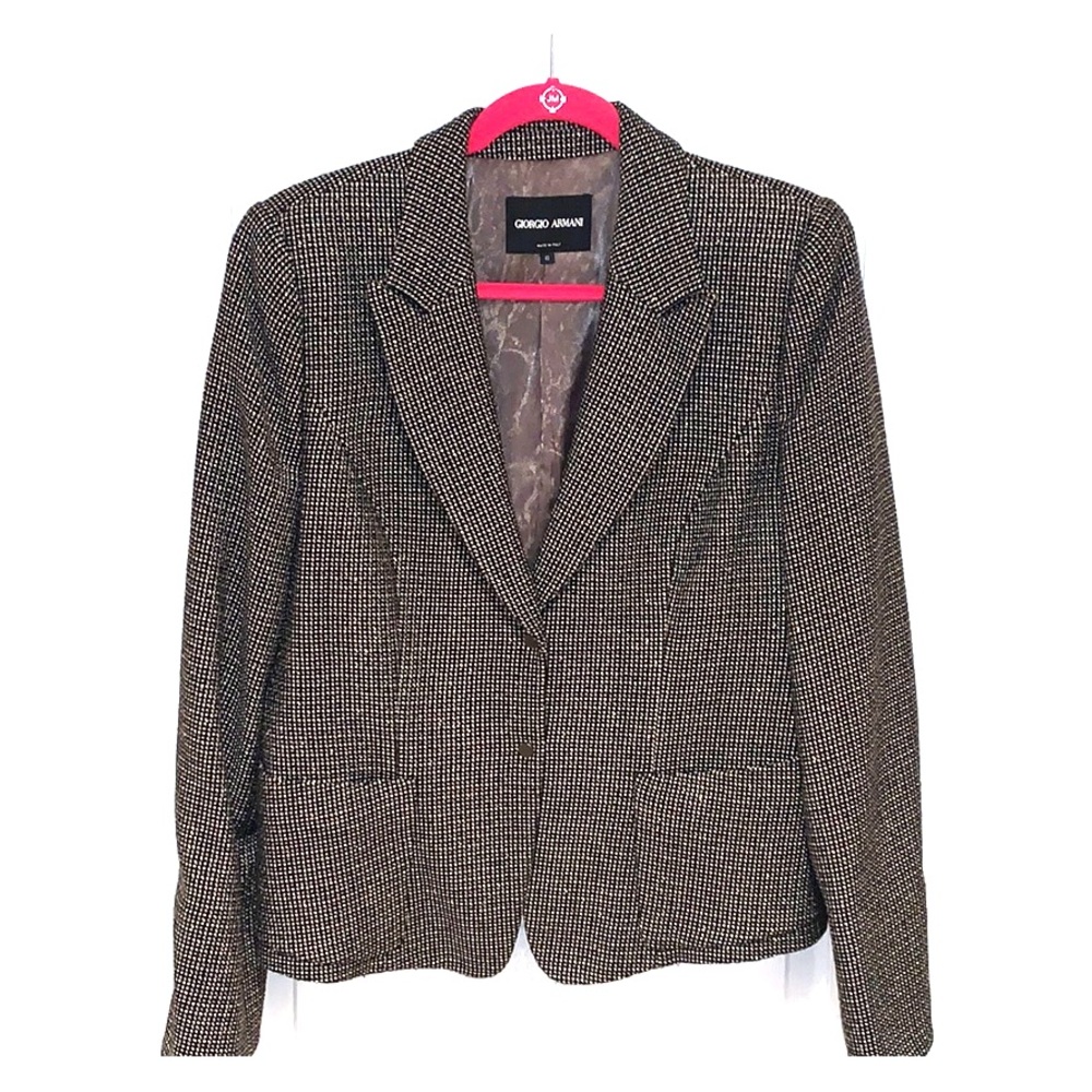 Giorgio Armani Gold and Black Suit Jacket